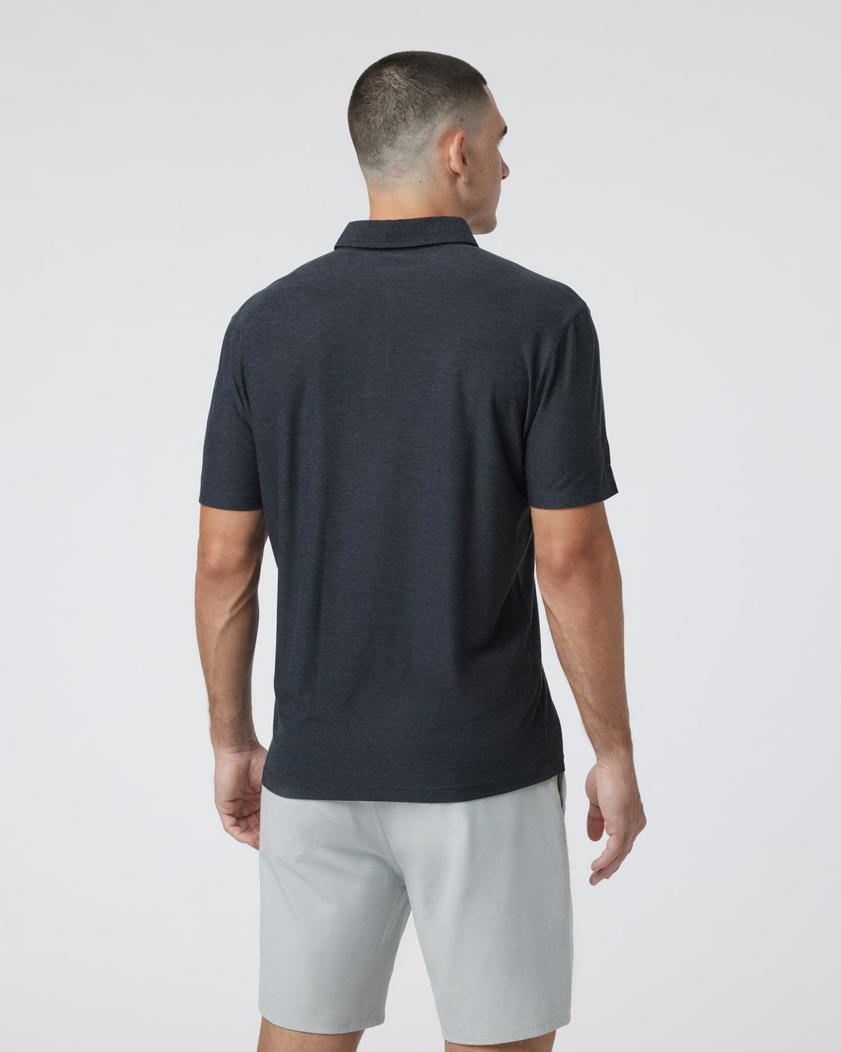 Strato Tech Polo Men's Charcoal Tech Polo Shirt - Vuori