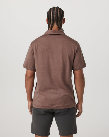 Short Sleeve Ponto Performance Polo Sable Heather - Vuori