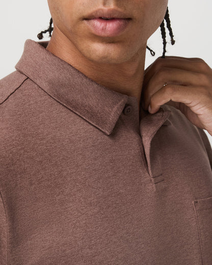 Short Sleeve Ponto Performance Polo Sable Heather - Vuori