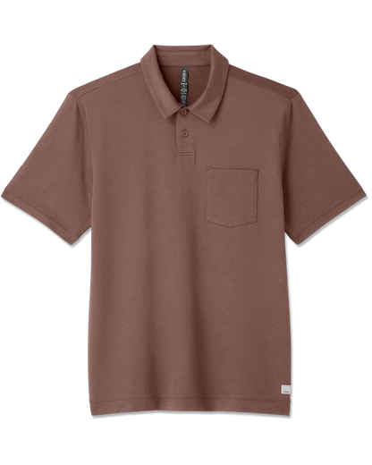 Short Sleeve Ponto Performance Polo Sable Heather - Vuori
