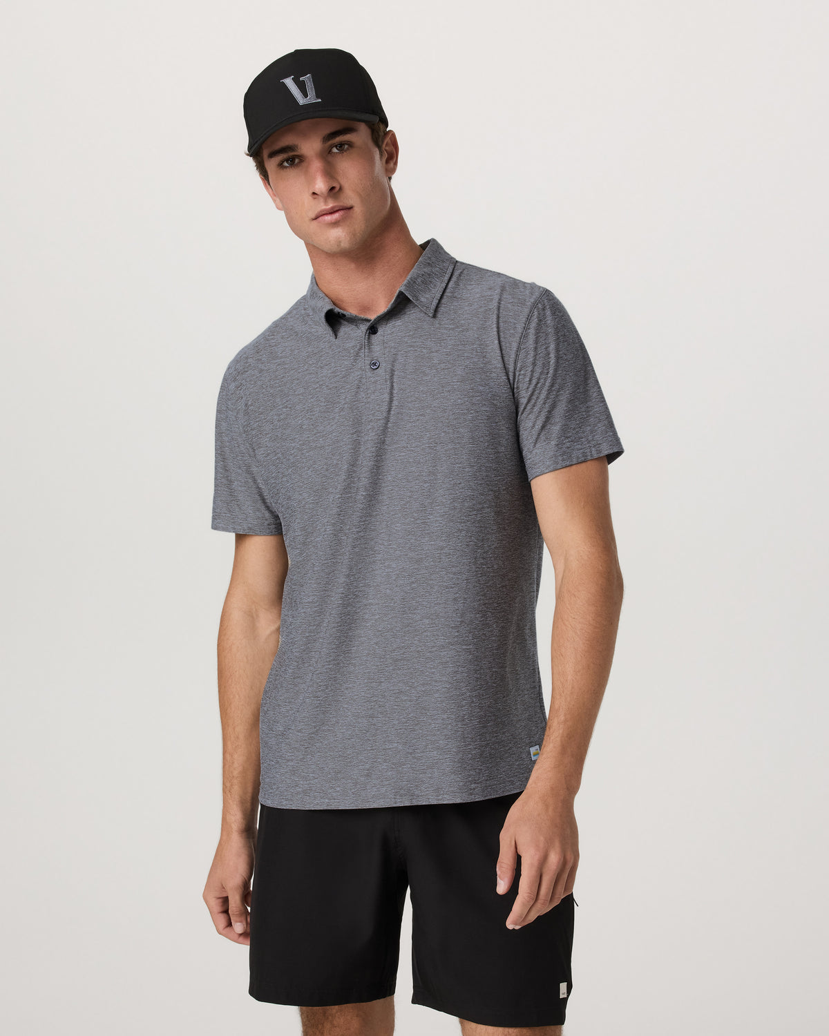 Strato Tech Polo Men's Heather Grey Polo Shirt - Vuori