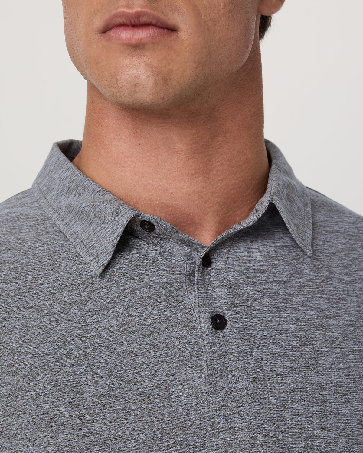 Strato Tech Polo Men's Heather Grey Polo Shirt - Vuori