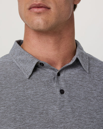 Strato Tech Polo Men's Heather Grey Polo Shirt - Vuori