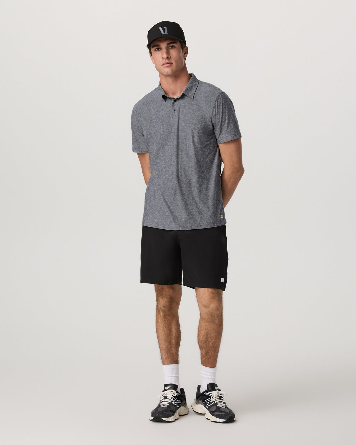 Strato Tech Polo Men's Heather Grey Polo Shirt - Vuori