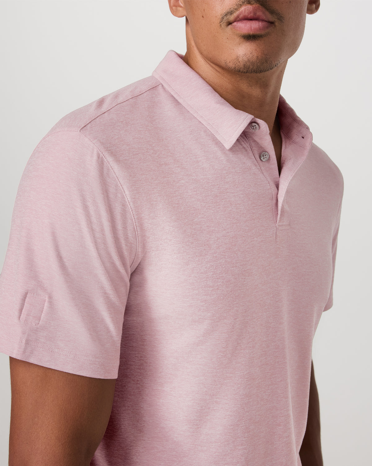 Strato Tech Polo Men's Faded Rose Heather Polo Shirt - Vuori