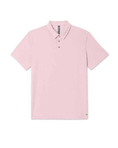 Strato Tech Polo Men's Faded Rose Heather Polo Shirt - Vuori