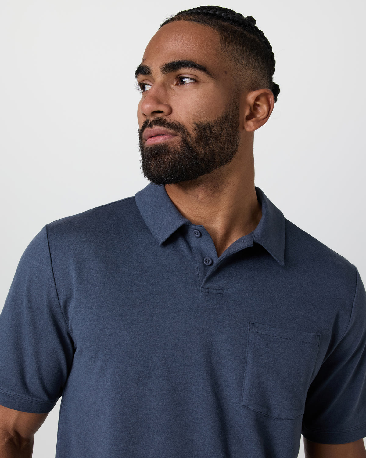 Short Sleeve Ponto Performance Polo Azure Heather - Vuori