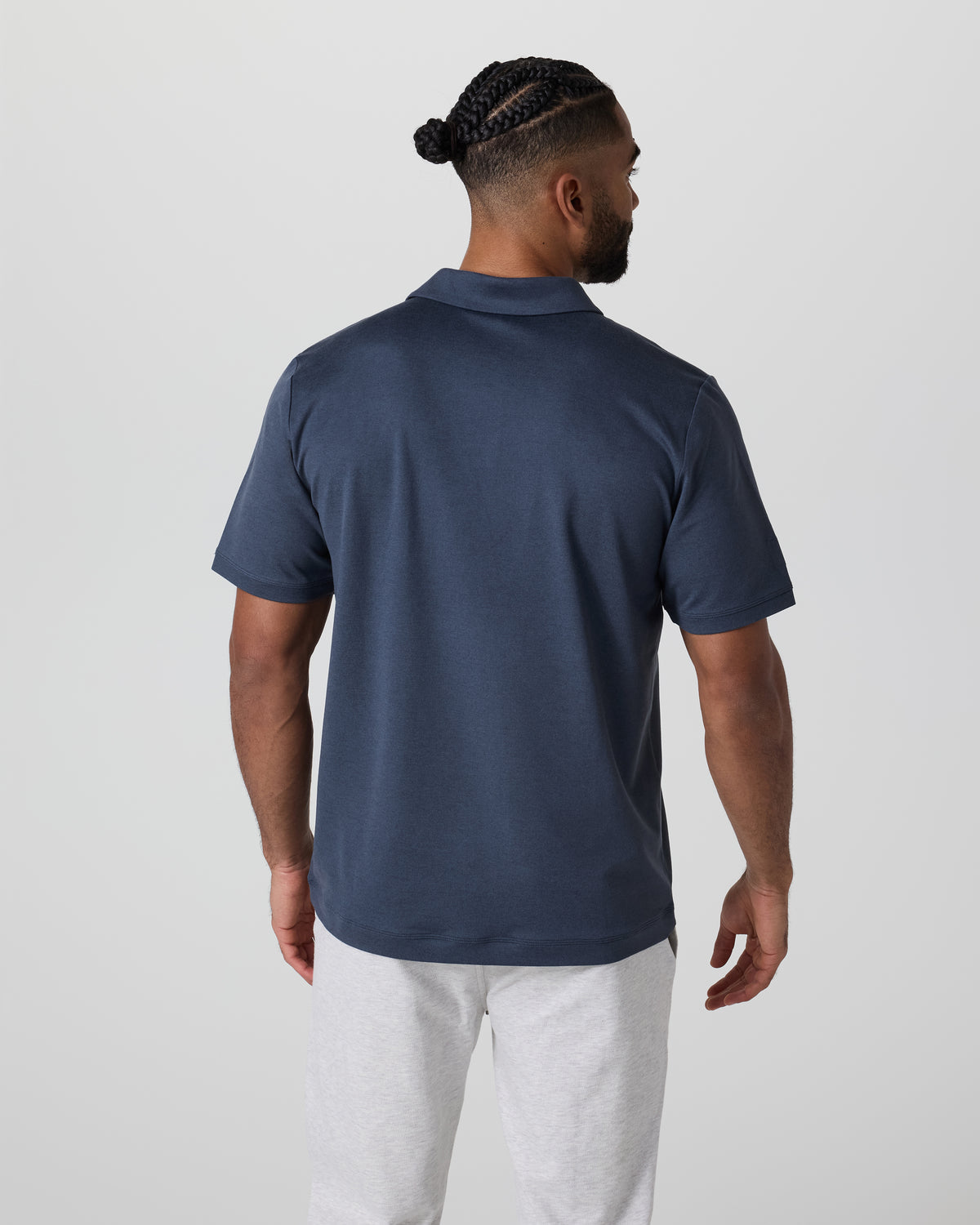 Short Sleeve Ponto Performance Polo Azure Heather - Vuori