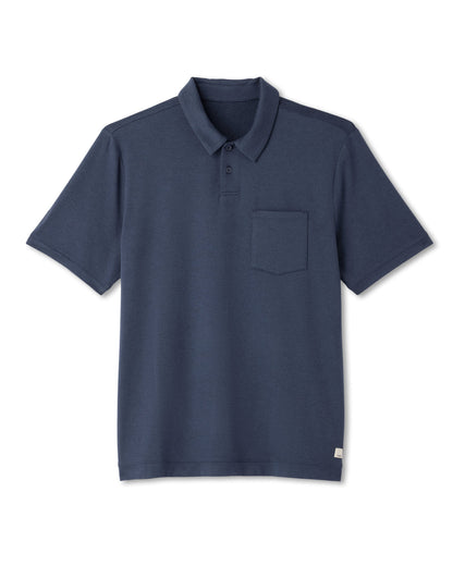 Short Sleeve Ponto Performance Polo Azure Heather - Vuori