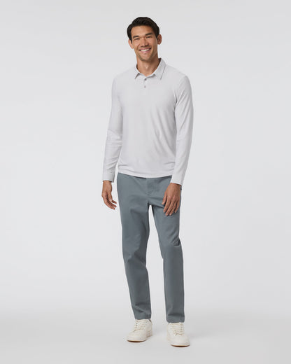 Long Sleeve Strato Tech Polo Frost Grey Heather - Vuori