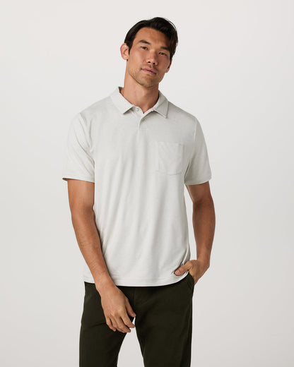 Men's Short Sleeve Ponto Performance Polo Salt Heather - Vuori