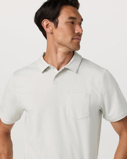 Men's Short Sleeve Ponto Performance Polo Salt Heather - Vuori
