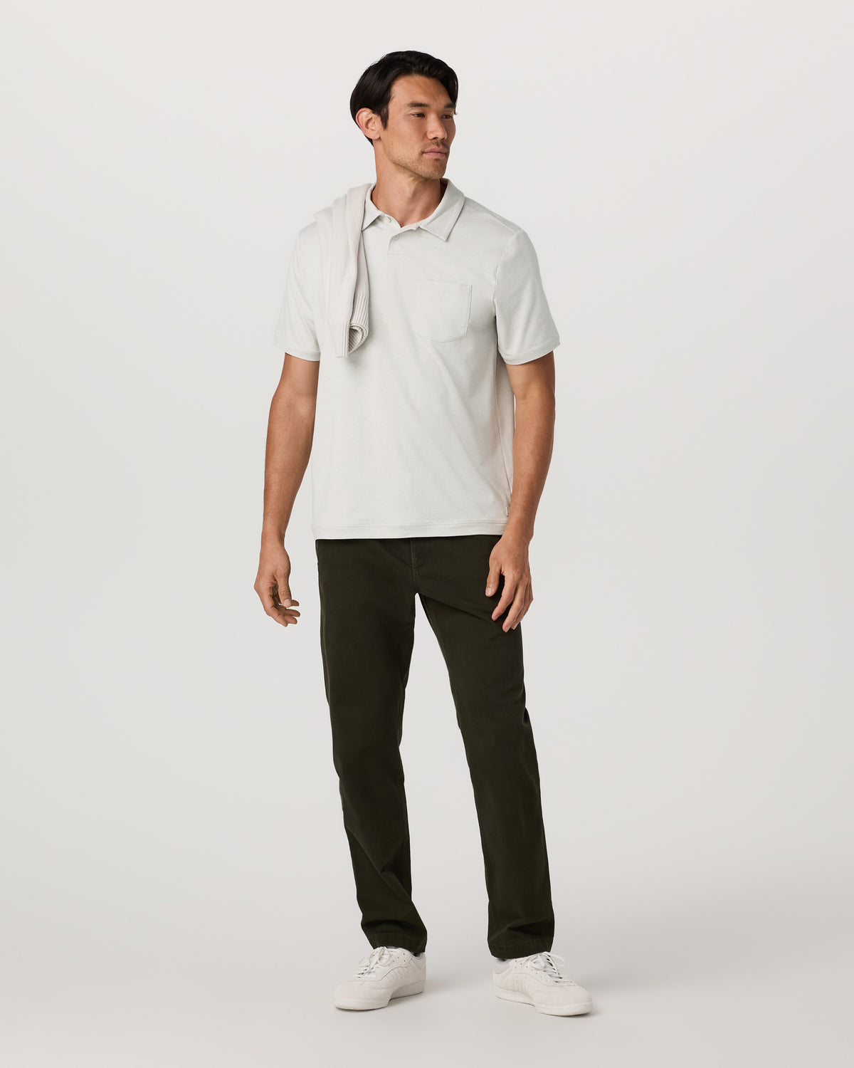 Men's Short Sleeve Ponto Performance Polo Salt Heather - Vuori