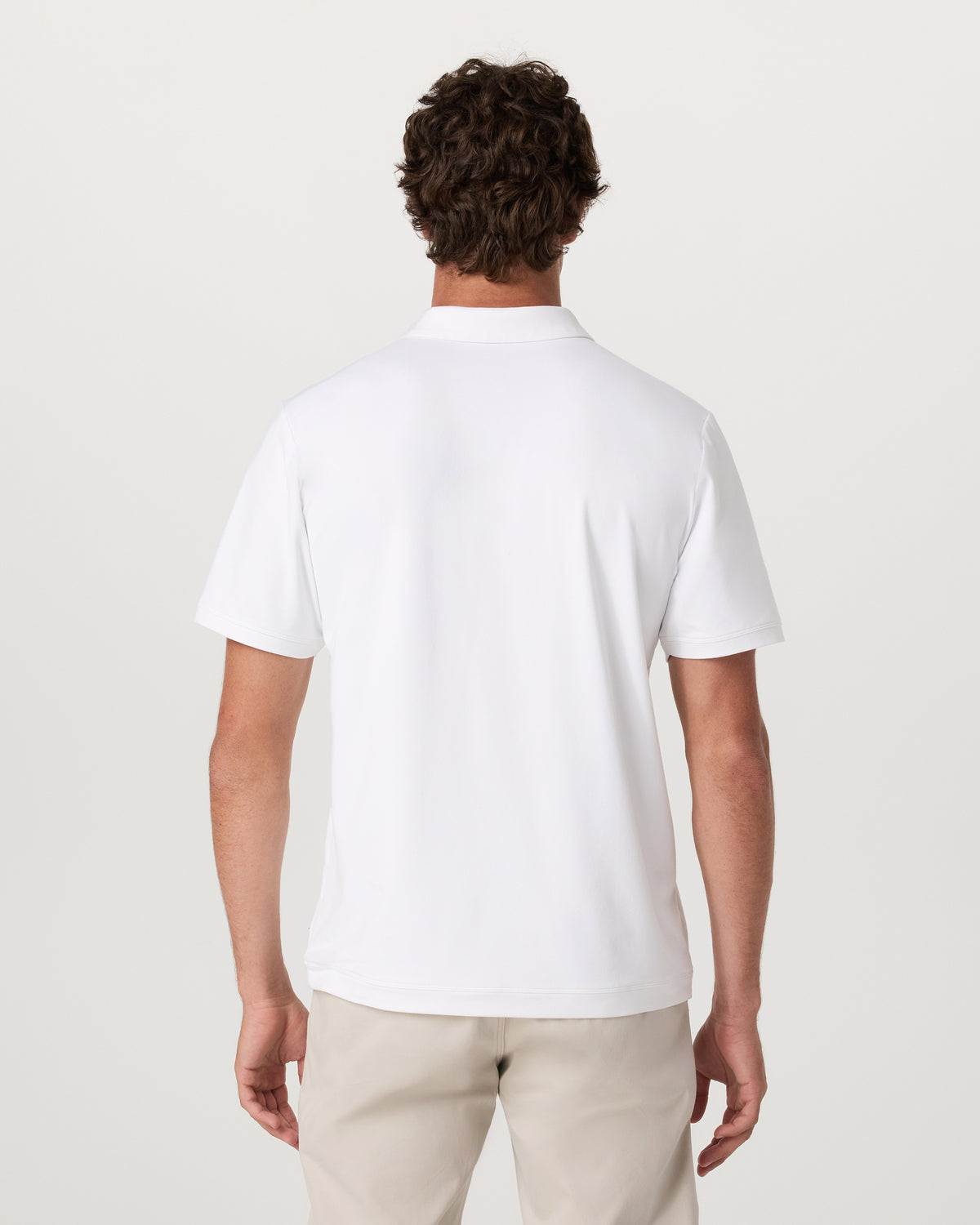 Men's Short Sleeve Ponto Performance Polo White - Vuori