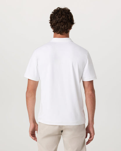 Men's Short Sleeve Ponto Performance Polo White - Vuori