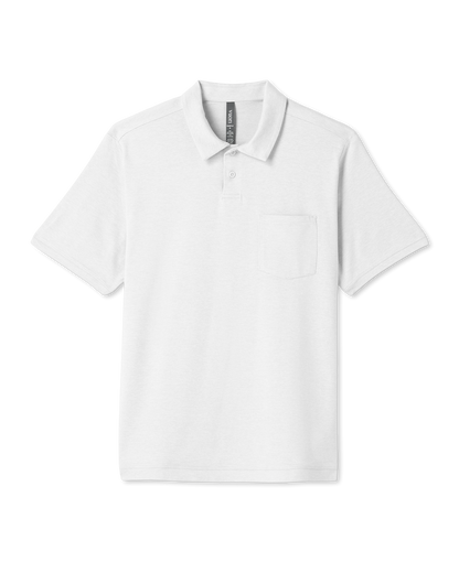 Men's Short Sleeve Ponto Performance Polo White - Vuori