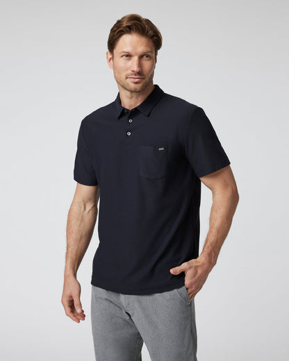 Ace Polo Men's Black Polo Clothing - Vuori