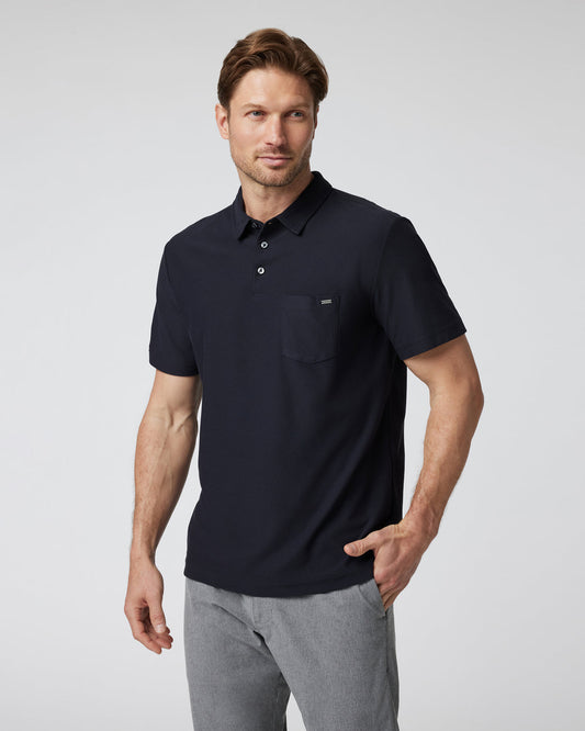 Ace Polo Men's Black Polo Clothing - Vuori