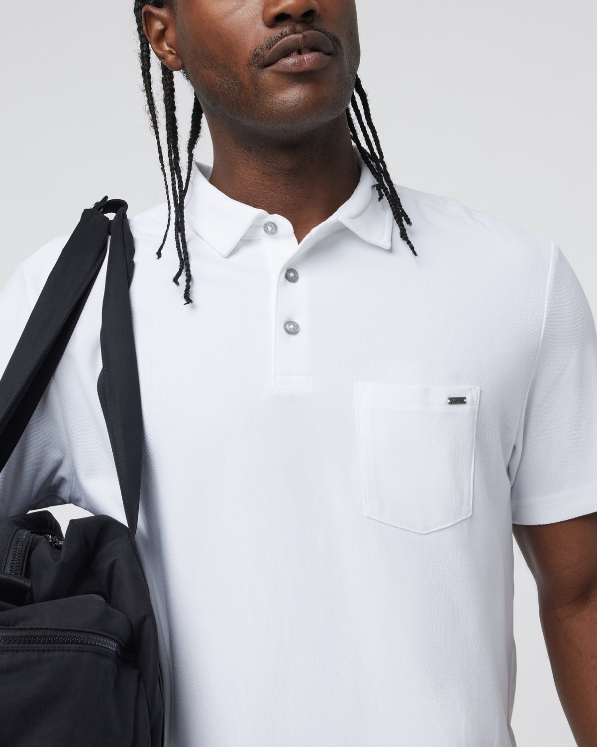 Ace Polo Men's White Polo Shirt - Vuori