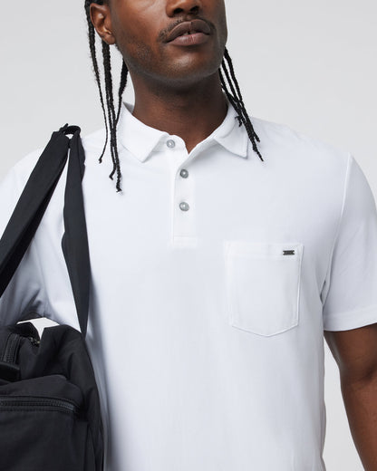 Ace Polo Men's White Polo Shirt - Vuori