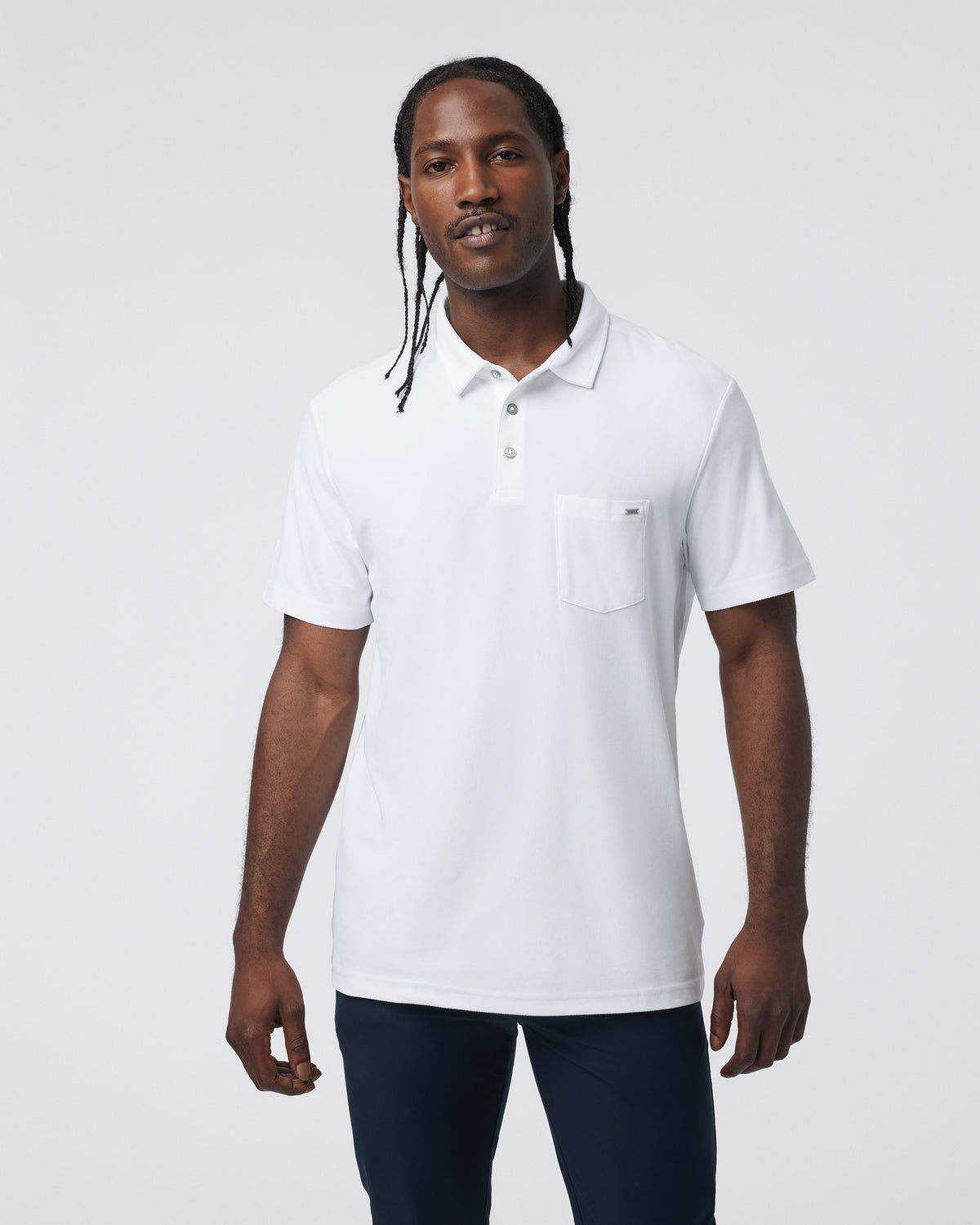 Ace Polo Men's White Polo Shirt - Vuori