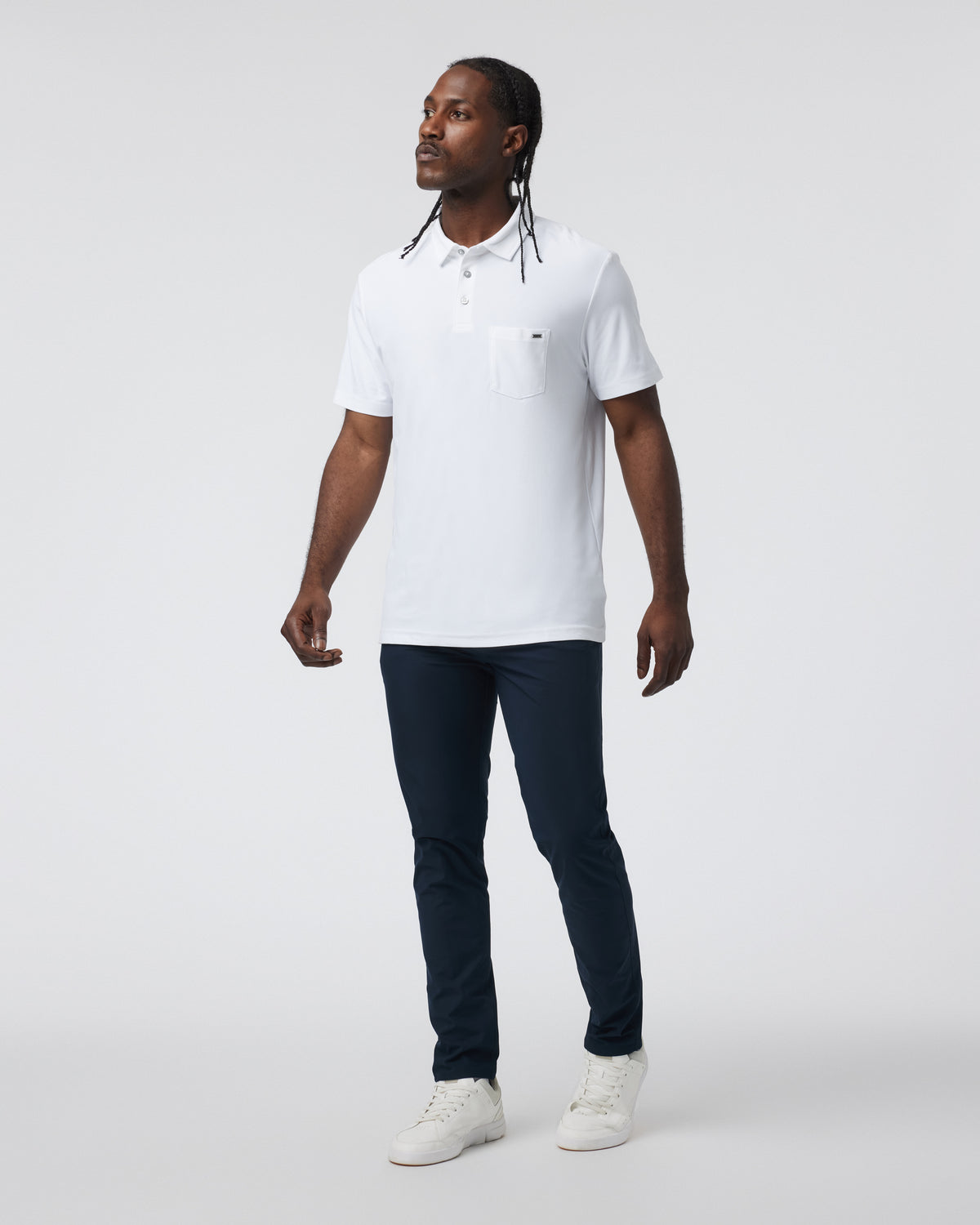 Ace Polo Men's White Polo Shirt - Vuori