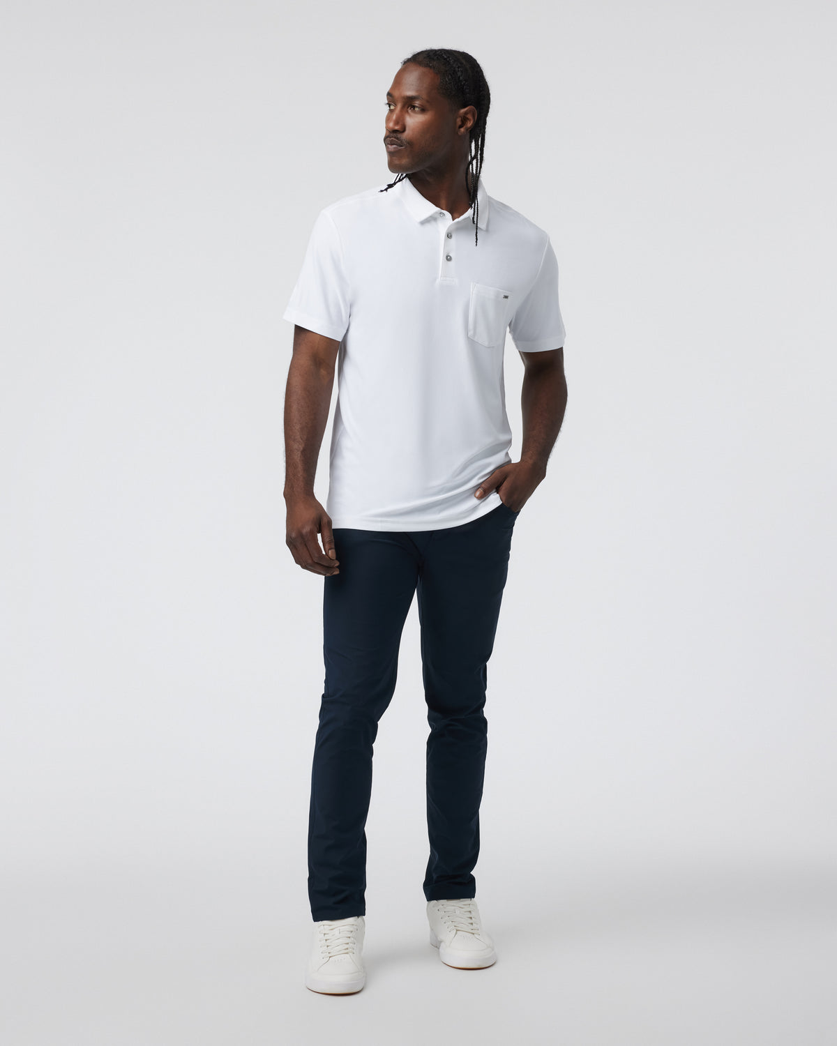 Ace Polo Men's White Polo Shirt - Vuori