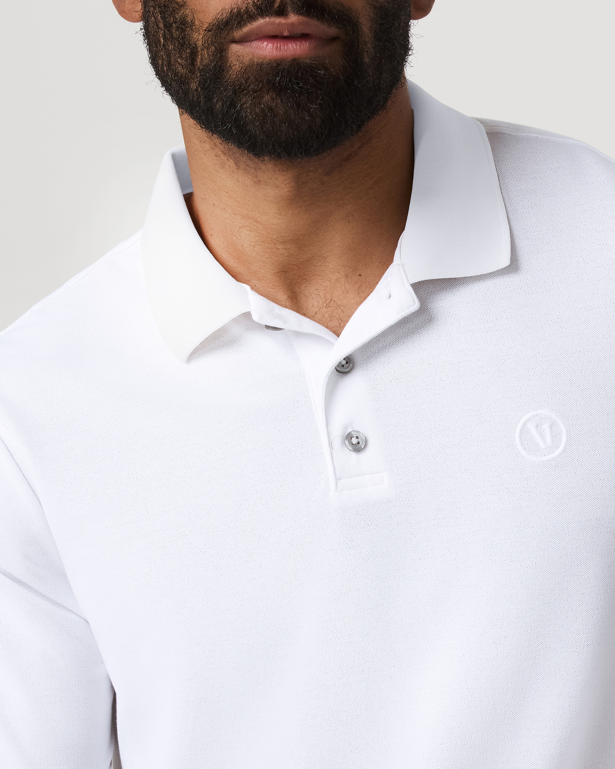 Men's Short Sleeve Gamepoint Polo 2.0 White - Non Tipped - Vuori