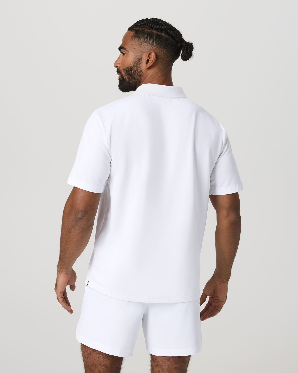 Men's Short Sleeve Gamepoint Polo 2.0 White - Non Tipped - Vuori