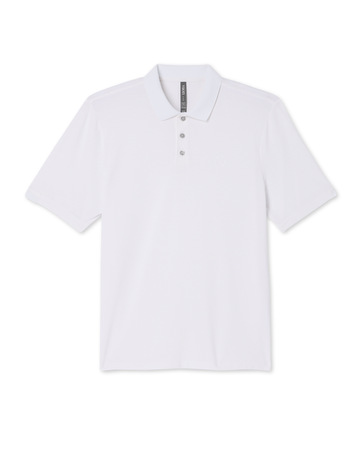 Men's Short Sleeve Gamepoint Polo 2.0 White - Non Tipped - Vuori