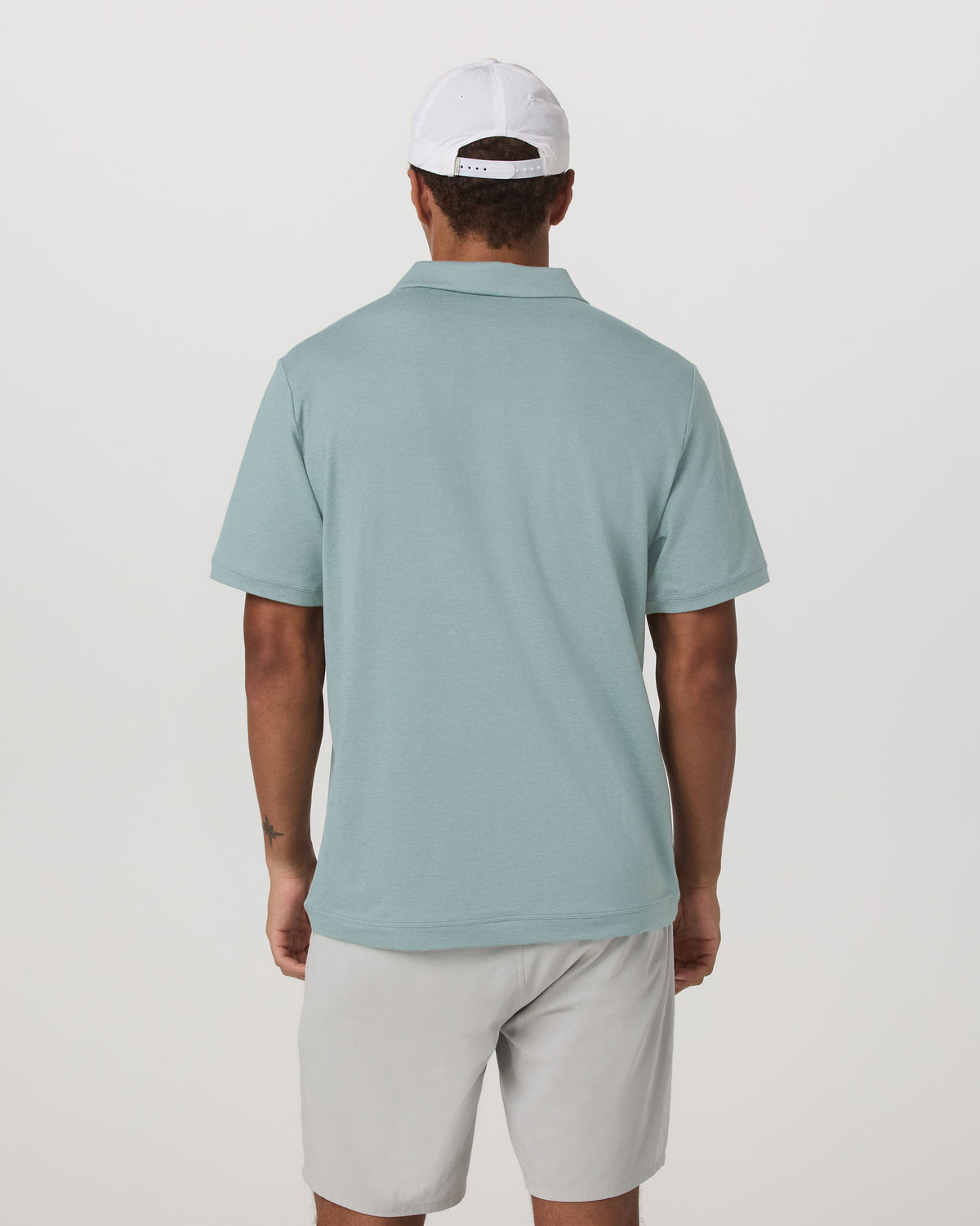 Short Sleeve Ponto Performance Polo Misty Blue Heather - Vuori