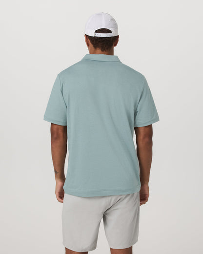 Short Sleeve Ponto Performance Polo Misty Blue Heather - Vuori