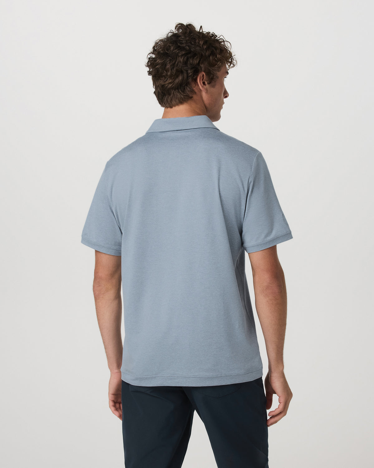 Short Sleeve Ponto Performance Polo Blue Dusk Heather - Vuori