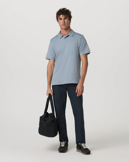 Short Sleeve Ponto Performance Polo Blue Dusk Heather - Vuori