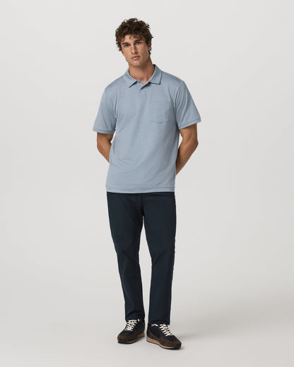 Short Sleeve Ponto Performance Polo Blue Dusk Heather - Vuori