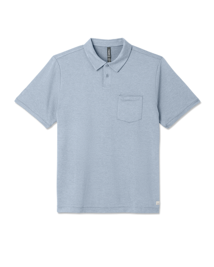 Short Sleeve Ponto Performance Polo Blue Dusk Heather - Vuori