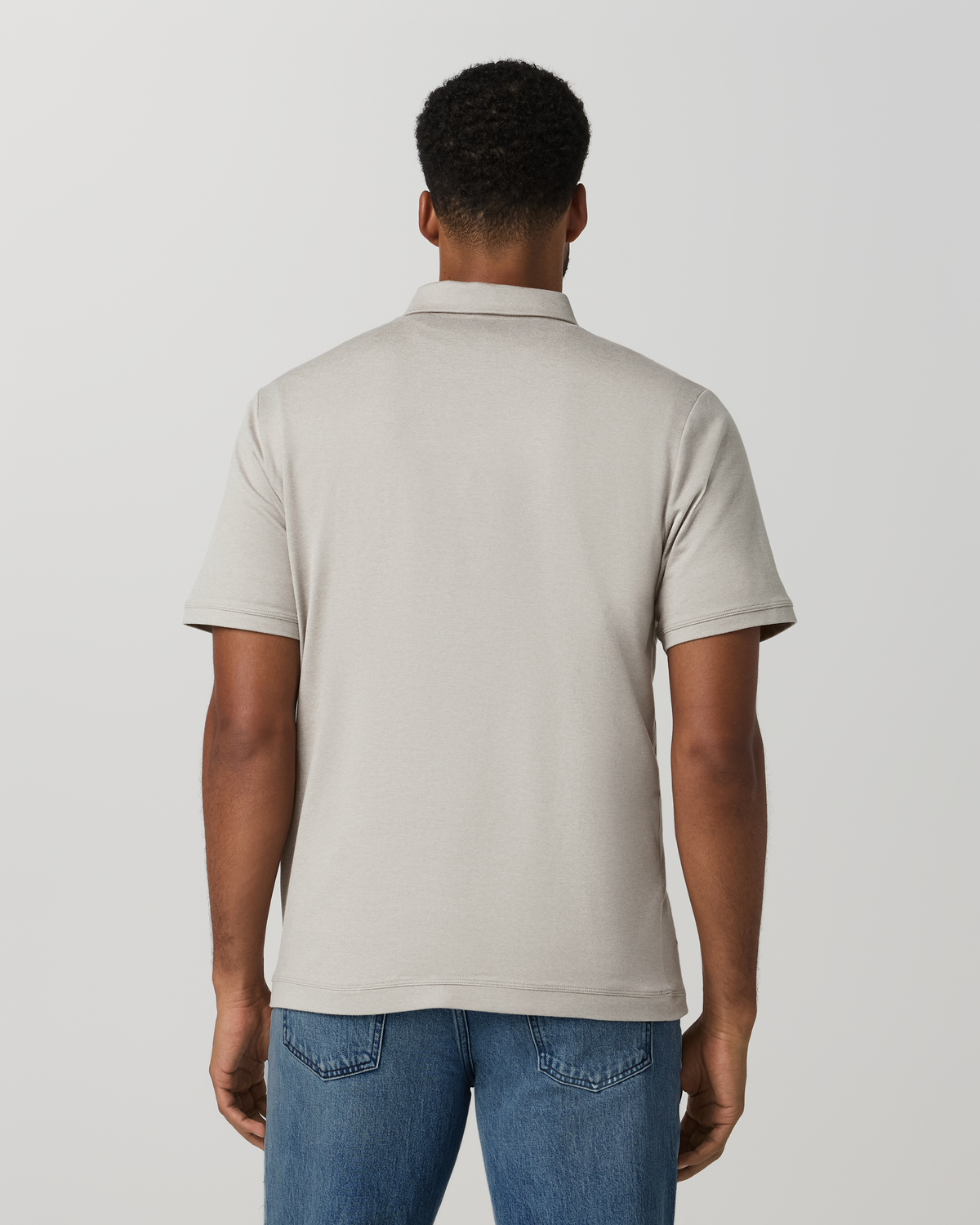 Short Sleeve Ponto Performance Polo Dark Salt Heather - Vuori
