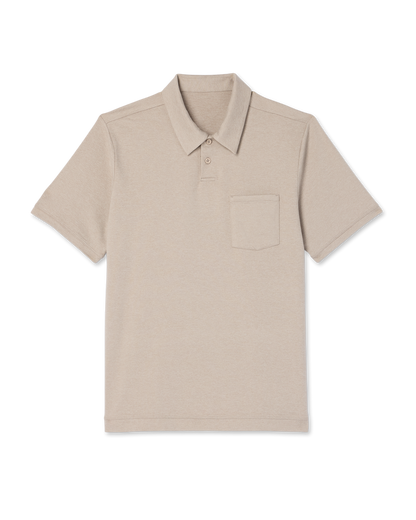 Short Sleeve Ponto Performance Polo Dark Salt Heather - Vuori