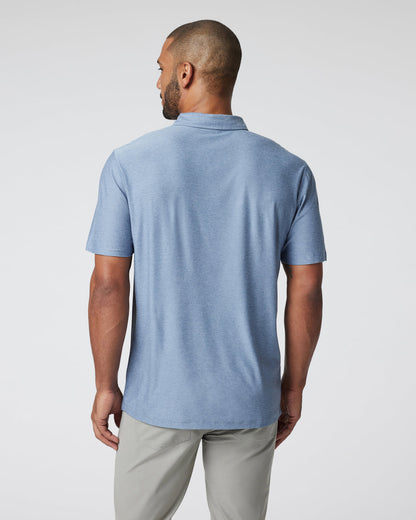 Strato Tech Polo Men's Chambray Heather Polo - Vuori