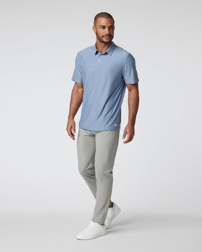 Strato Tech Polo Men's Chambray Heather Polo - Vuori