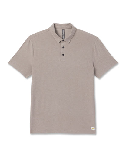 Strato Tech Polo Men's Mocha Heather Polo - Vuori