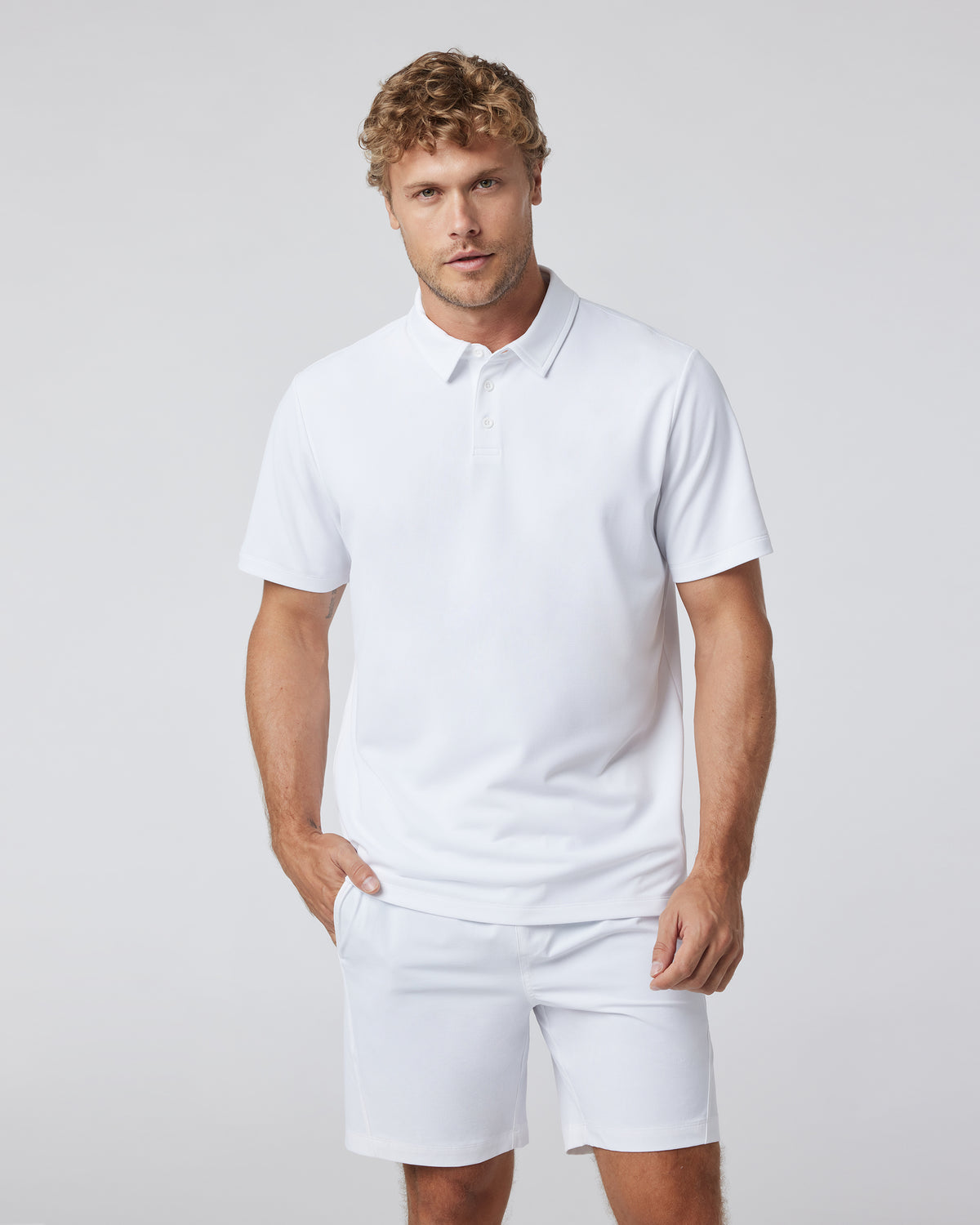 Gamepoint Polo Men's White Tennis Shirt - Vuori