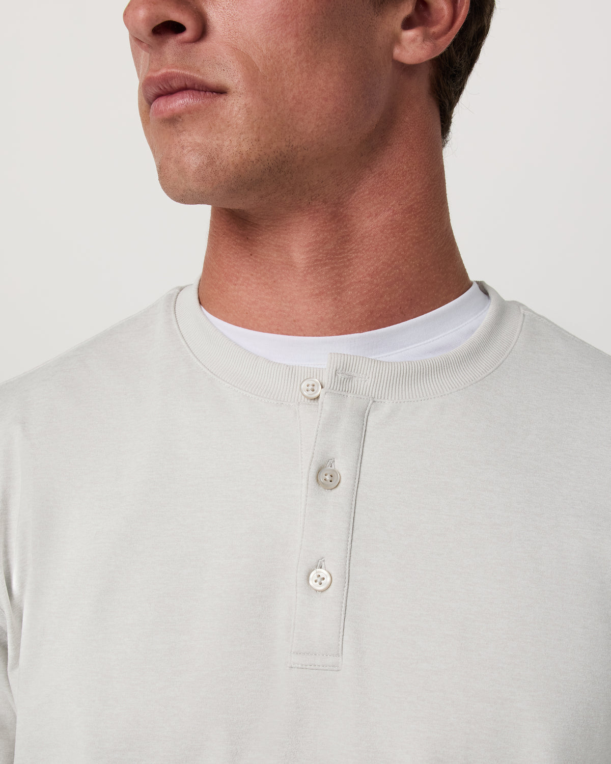 Men's Long Sleeve Coronado Henley - Relaxed Salt Heather - Vuori