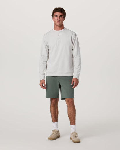 Men's Long Sleeve Coronado Henley - Relaxed Salt Heather - Vuori
