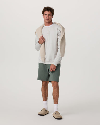 Men's Long Sleeve Coronado Henley - Relaxed Salt Heather - Vuori