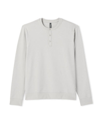Men's Long Sleeve Coronado Henley - Relaxed Salt Heather - Vuori