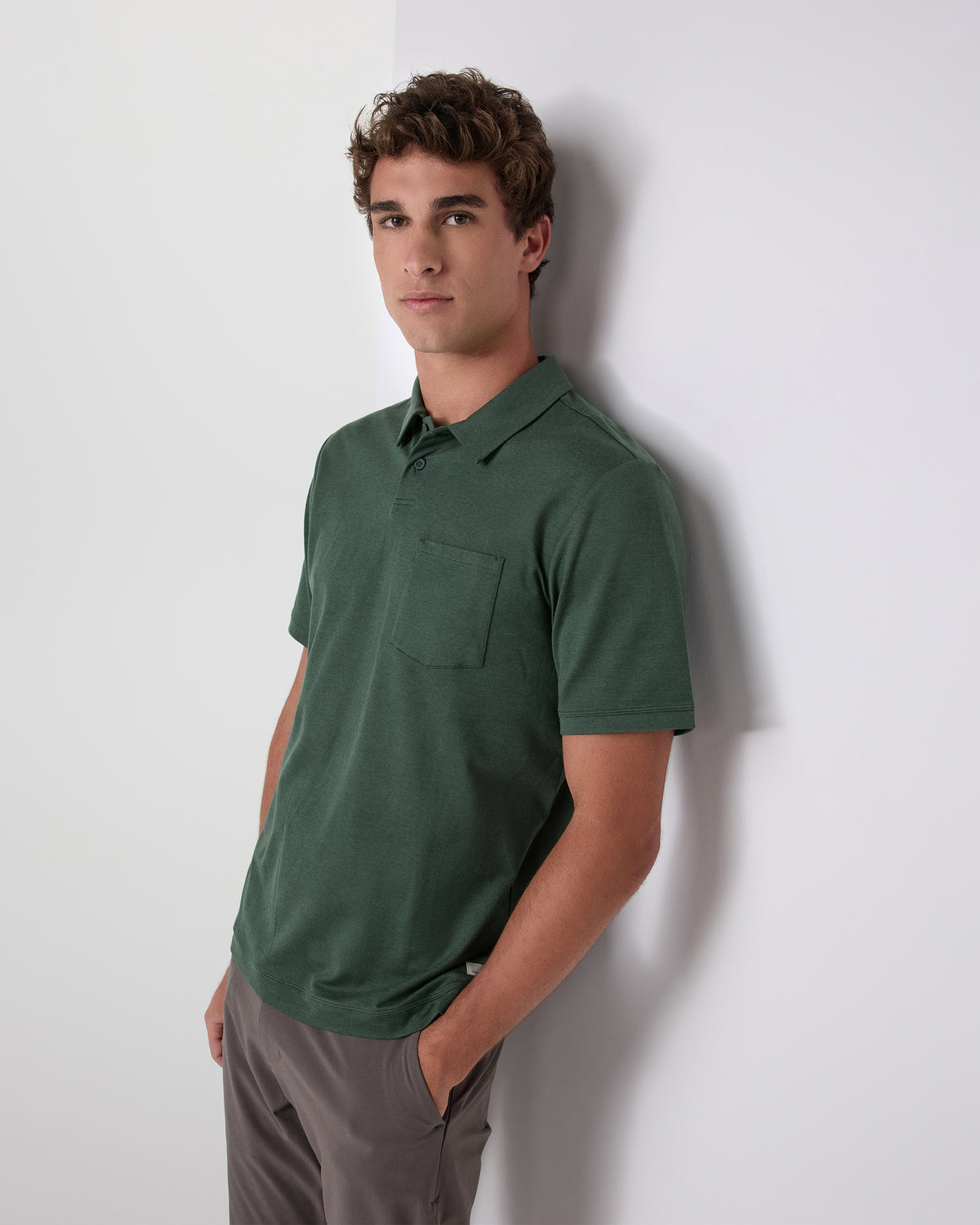 Short Sleeve Ponto Performance Polo Marsh Heather - Vuori