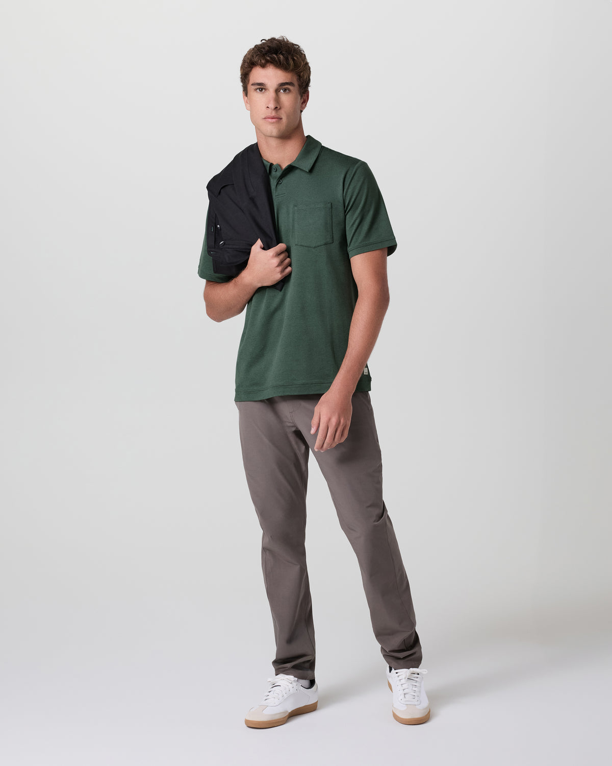 Short Sleeve Ponto Performance Polo Marsh Heather - Vuori