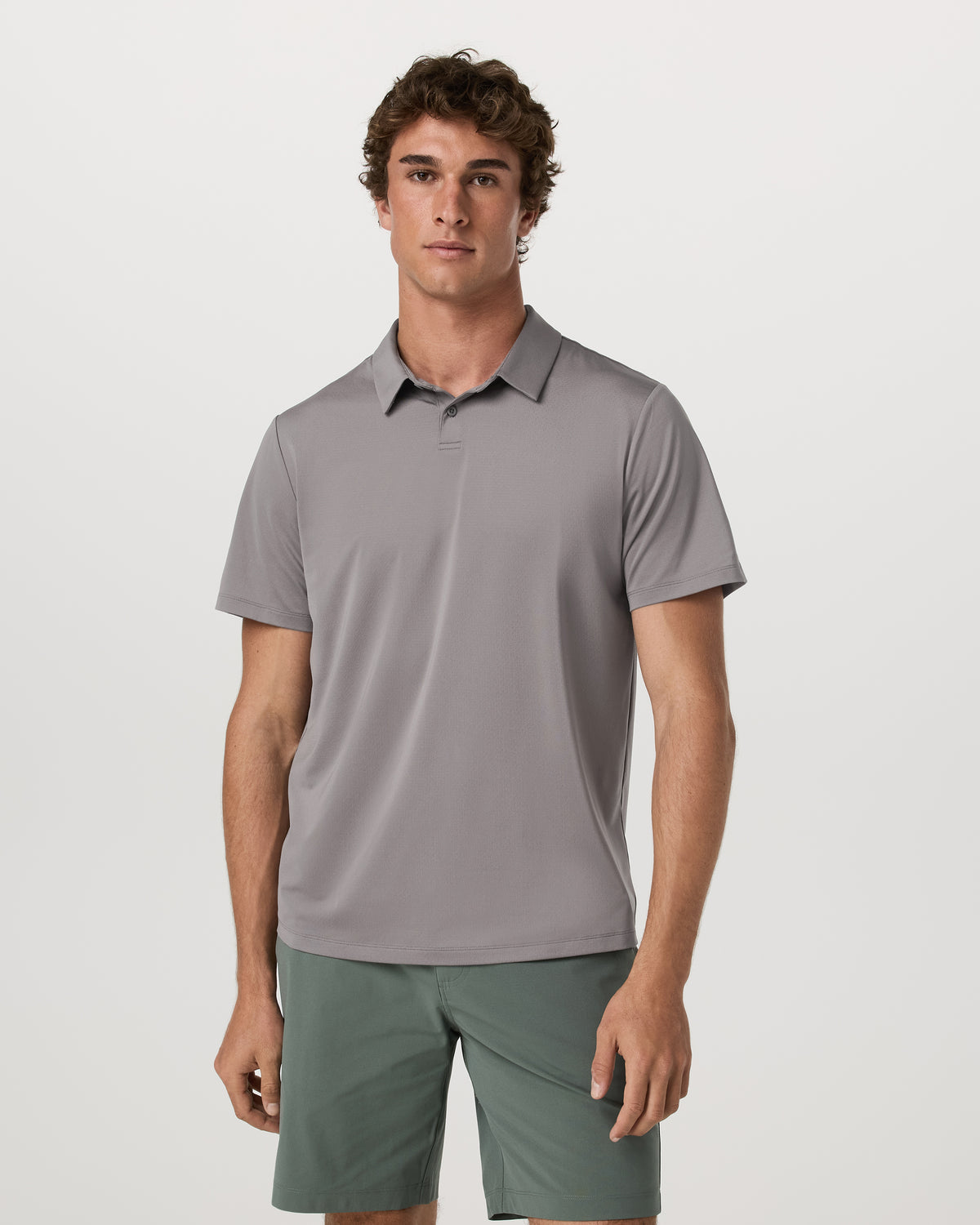 Short Sleeve Viewpoint Polo 2.0 Men's Cavern Grey Shirt - Vuori