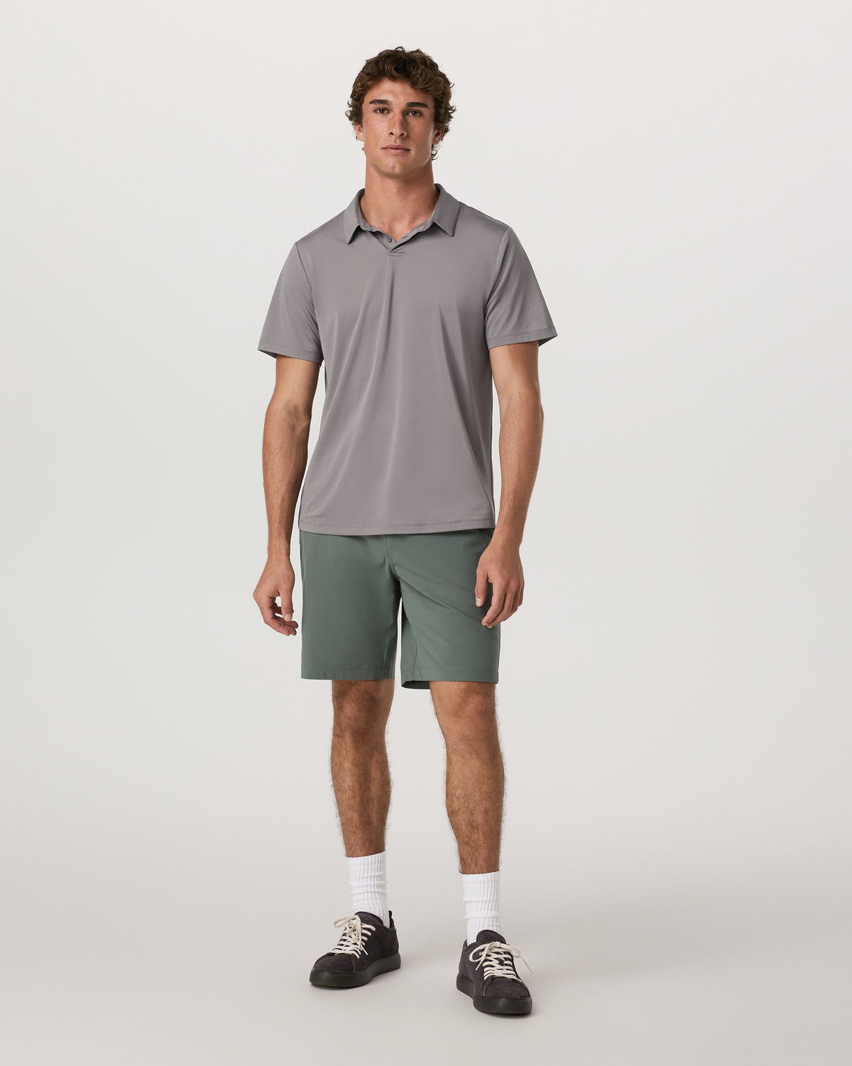 Short Sleeve Viewpoint Polo 2.0 Men's Cavern Grey Shirt - Vuori